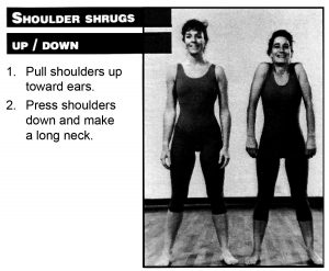 Shoulder shrugs up and down