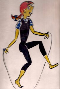 Jumping Rope drawing by Bonnie Prudden