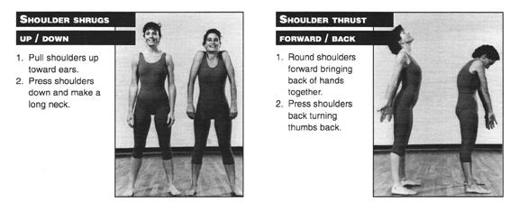 Shoulder Shrugs and Thrust Exercises